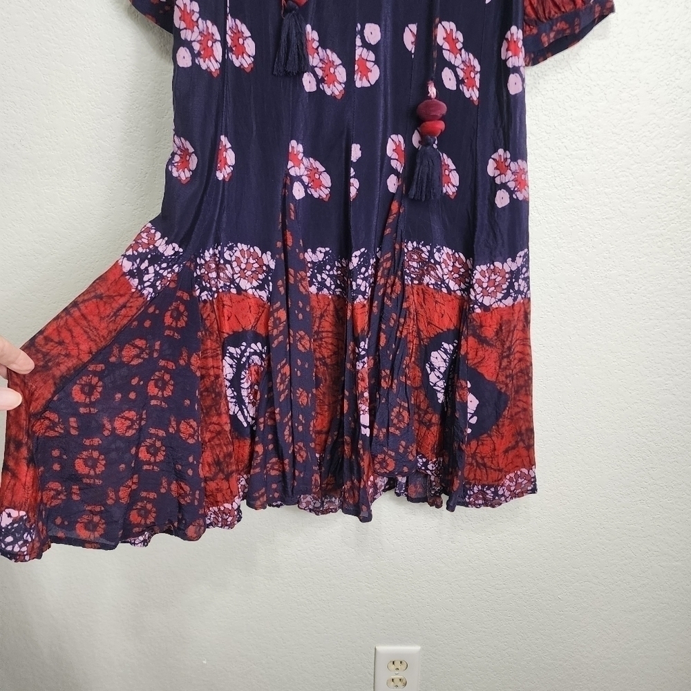 Sea Tie Dye Boho Coastal Cowgirl Dress Size 2 - Picture 11 of 11